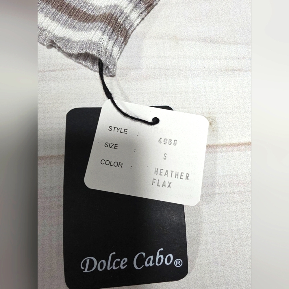 Dolce Cabo Grey Linen Blend Tunic Blouse Small - New With Tags - Picture 4 of 9